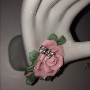 EUC CZ princess cut studs